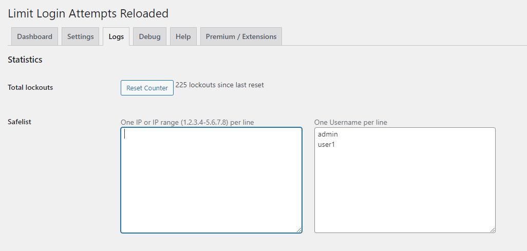 safelist your IP address in limit login attempts reloaded. 