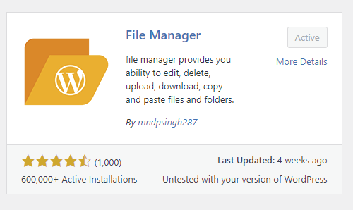 wp file manager.