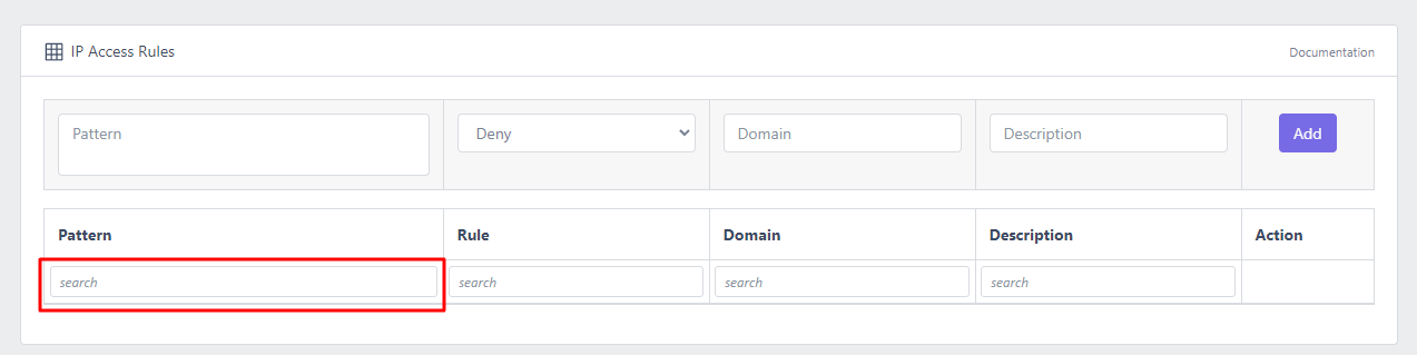 search functionality in limit login attempts access control billing dashboard. 